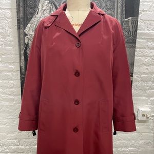 Misty Harbor Raspberry Vintage All Weather Trench Coat